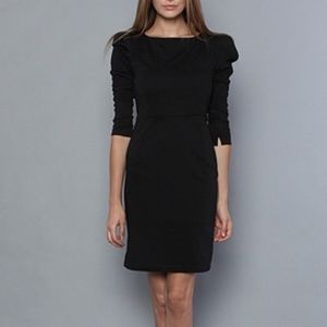 BB Dakota LBD Creston Dress Large black puff sleeves